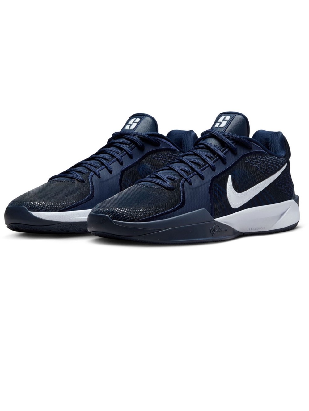 Nike Navy Blue Sabrina 2 Basketball Sneakers with White Swoosh